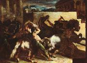 Theodore   Gericault The Race of the Barbary Horses France oil painting artist